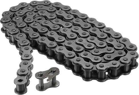 uxcell #50/10A-1 Roller Chain 3 Feet 5/8" Pitch Carbon Steel Roller Chains with Free Master Connector Link for Excavators, Tractors, 57 Links in Saudi Arabia