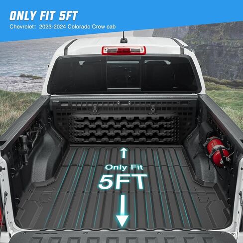 Nilight Truck Bed Mat for 2015 2016 2017 2018 2019 2020 2021 2022 Chevy Chevrolet Colorado/GMC Canyon 5FT Bed,All Weather TPE Pickup Bed Liner Cargo Mat,revent Slipping or Damage to Truck Bed. in Saudi Arabia
