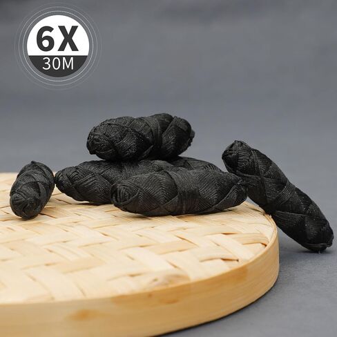 عبوات خيط تنظيف الأسنان المصنوعة من فحم الخيزران القابل للتحلل البيولوجي | إعادة ملء 6 عبوات | 6 × 30 م، نباتي، صديق للبيئة، العناية بالفم الطبيعية العضوية، صفر نفايات، خالي من البلاستيك، لم يتم الإساءة إلى الحيوانات لتصنيعه، مقاوم للتمزيق. in Kuwait