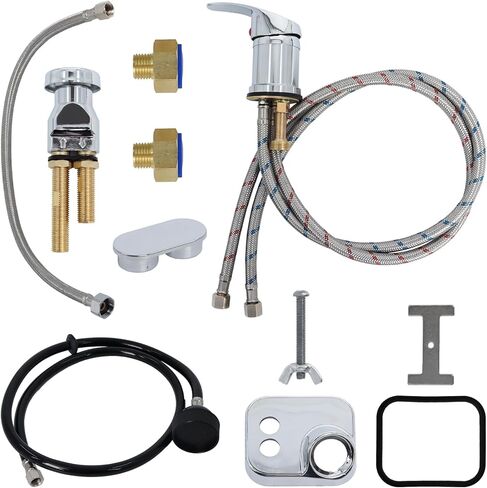 صنبور وعاء الشامبو، طقم صنبور حوض الشامبو مع خرطوم وعاء شامبو الصالون وصنبور خارجي لكسر الفراغ لصنبور صالون الشعر، مجموعة بديلة لبخاخ المغسلة in Kuwait