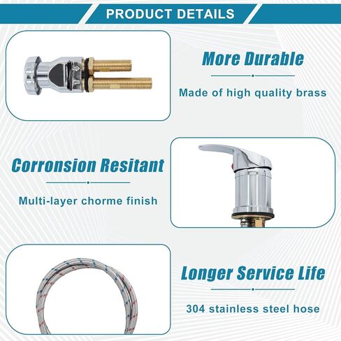 صنبور وعاء الشامبو، طقم صنبور حوض الشامبو مع خرطوم وعاء شامبو الصالون وصنبور خارجي لكسر الفراغ لصنبور صالون الشعر، مجموعة بديلة لبخاخ المغسلة in Kuwait