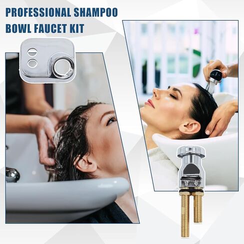 صنبور وعاء الشامبو، طقم صنبور حوض الشامبو مع خرطوم وعاء شامبو الصالون وصنبور خارجي لكسر الفراغ لصنبور صالون الشعر، مجموعة بديلة لبخاخ المغسلة in Kuwait