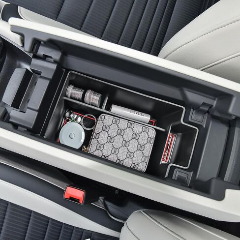 Center Console Organizer Compatible with 2021 2022 2023 2024 Nissan Rogue Interior Accessories, ABS Material Armrest Storage Box Insert Tray (NOT FOR ROGUE SPORT), Black trim in Saudi Arabia