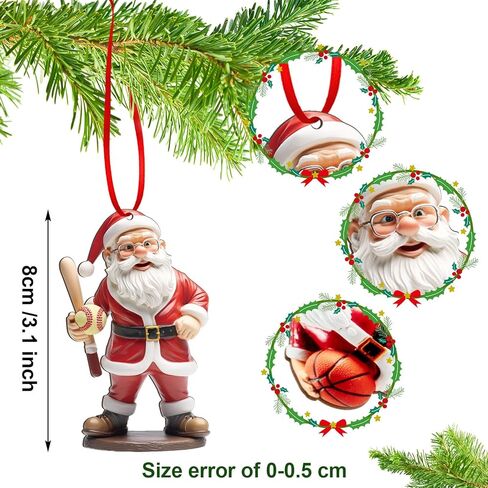 36 قطعة سانتا الرياضة زخرفة شجرة عيد الميلاد خشبية اللياقة البدنية الصالة الرياضية زخرفة الزينة سانتا رفع الأثقال سانتا المتزلج لاعب الهوكي كرة السلة كرة القدم الشاطئ الكرة زخرفة عيد الميلاد لشجرة عيد الميلاد ديكور in Kuwait