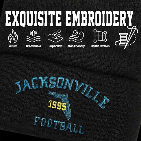 City Football Embroidered Beanie Hat Beanie for Men Women Warm Knit Hats Winter Beanie Cap for Football Fans Gifts in Saudi Arabia