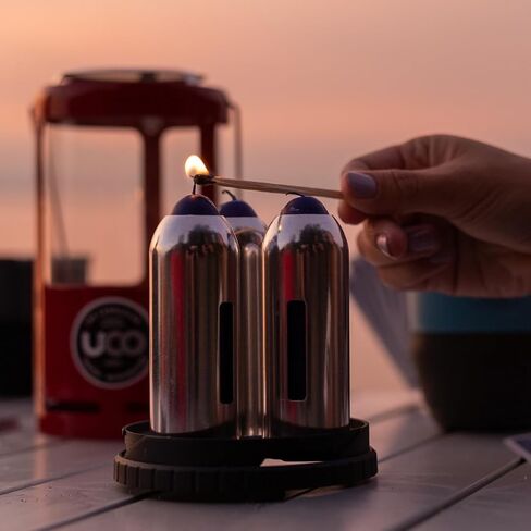 UCO Candlelier Candle Lantern, Candle Lanterns for Real Candles, Perfect Outdoor Gear for Camping or for Power Outages, Includes 3 Long Burning Candles in Saudi Arabia