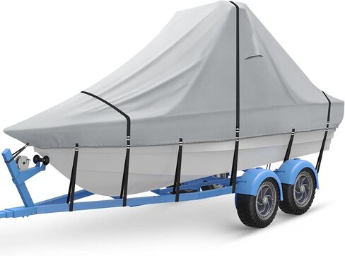 22' - 24' V Bow 900D Wake Tower Boat Cover, Cover The Ski/Wakeboard Tower and Boat, Metal Fittings Waterproof Breathing Tear and UV-Resistant,Fits 22ft - 24ft V-Hull Boats with Ski/Wakeboard Tower in Saudi Arabia