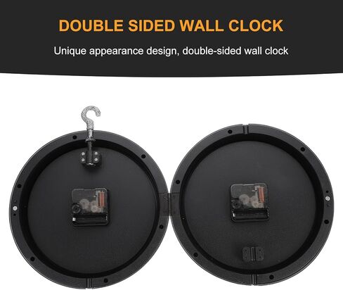 VICASKY Double Face Clock Retro Home Decor Out Door Decor Outdoor Decoration Wall Clock Double Sided Rotation Clock Double Sided Clock Wall Mounted Wall Double Sided Clock Home Clock Large in Kuwait