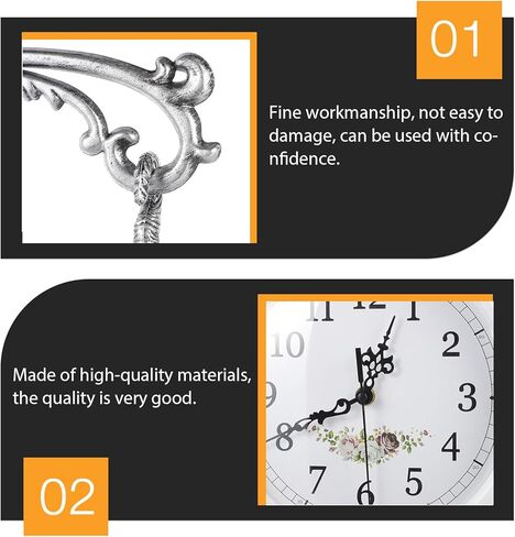 VICASKY Double Face Clock Retro Home Decor Out Door Decor Outdoor Decoration Wall Clock Double Sided Rotation Clock Double Sided Clock Wall Mounted Wall Double Sided Clock Home Clock Large in Kuwait