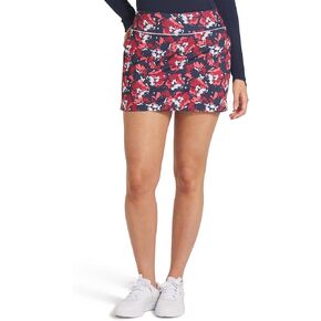 PUMA Golf Women's Standard Blake Borrego Knit Skirt, DEEP Navy-Salmon