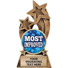 Crown Awards Most Improved Trophy, 5.5" Glory Resin Most Improved Trophies with Free Custom Engraving Prime