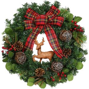 24" Christmas Wreath with Deer