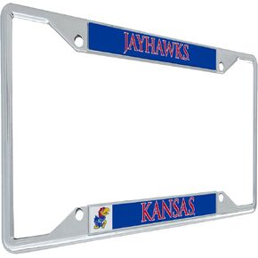 Desert Cactus University of Kansas Jayhawks KU Jayhawks Metal License Plate Frame for Front or Back of Car Officially Licensed (Mascot)