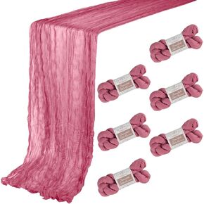 6 Pack 10ft Nude Cheesecloth Table Runner 35x120 Inch Boho Gauze Table Runner Cheese Cloth Table Runner for Birthday Party Wedding Decoration Baby Shower Christmas Decor Special Events