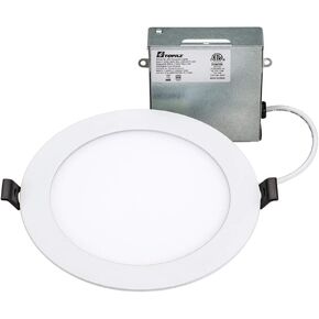 Topaz Round 6 Inch LED Slim Fit Recessed Downlights, 12 W, Ceiling Light with Junction Box, 5CCT Selectable 2700K,3000K,3500K,4000K,5000K, White