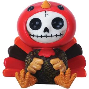 SUMMIT COLLECTION Furrybones Pumpkin Signature Skeleton in Turkey Costume