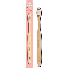 Plus Ultra Kids Bamboo Toothbrush - Biodegradable, Eco-Friendly and BPA Free Soft Bristle Toothbrush - Dentist-Approved All-Natural Toothbrush with “Brush Smile Repeat" Etched on Handle - 1 Pack