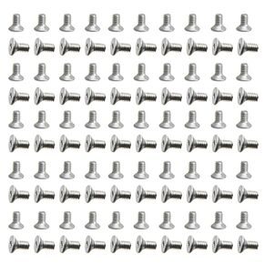 YXQ M3 x 4mm Flat Head Socket Cap Screws 304 Stainless Steel Socket Drive Full Thread Machine Thread 100PCS