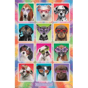 Trends International Keith Kimberlin - Puppies - Sunglasses Wall Poster, 22.375" x 34", Unframed Version