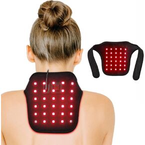 UTK Blue & Red Light Therapy for Neck, 660&850nm Near Infrared Light Therapy Neck Wrap Belt for Joint Muscle Pain Relief, Red Light Therapy Device at Home Office,Pulse Mode for Deep Tissue