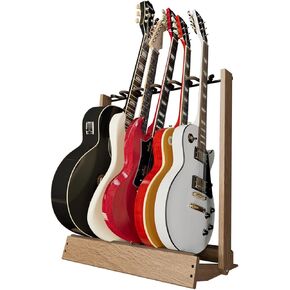 String Swing Guitar Floor Stand Two Pack Holds a Total of 12 Electric or 6 Acoustic Guitars- Hand Welded Steel and Hardwood - Made in The USA (CC34X2) in Kuwait