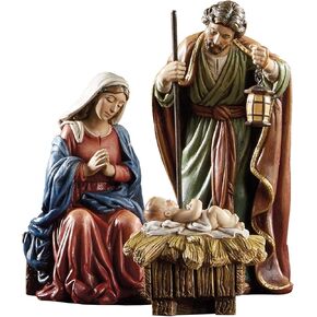 Michael Adams Christmas Holy Family 3-Piece Nativity Scene Set