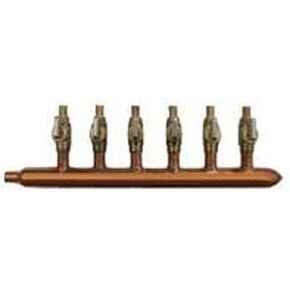 Sioux Chief 672XV0690, 1/2" PEX Manifold, valves, 3/4" PEX in., clsd