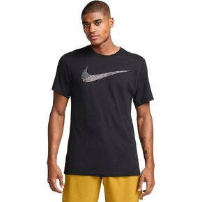 Nike - T-Shirts (Men's and Women's) (US, Alpha, Small, Regular, Regular, Men's - Nike - Black/Yellow (FJ2464-010)) in Saudi Arabia