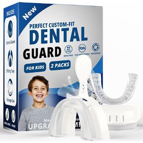 Toddler Kids Mouth Guards for Teeth Grinding,2 Pack Toddler Size, Comfortable Mouth Guards for Clenching Teeth, Child Bite Guards