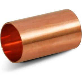 DDDM0150 Straight Copper Coupling With Sweat Sockets And Without Tube Stop, 1-1/2 Inch