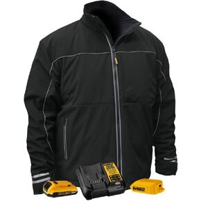 DEWALT DCHJ072 Heated Lightweight Soft Shell Jacket Kit with 2.0Ah Battery and Charger