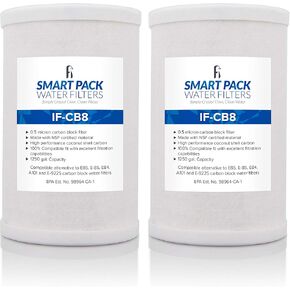 Smart Pack Water Filters CB8 Carbon Block Water Filter Compatible with Amway E-84, E-85, A101, E-9225-2 Pack