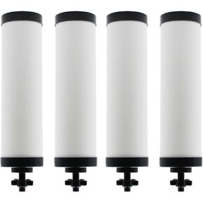【Upgraded】Renami Ceramic Filter Silver Infused Replacement for BB9-2® Black Activated Carbon Filters, Compatible with Berkey® Travel, Large, Royal, Crown Series, Repeatable Cleaning Filters, Pack of 4