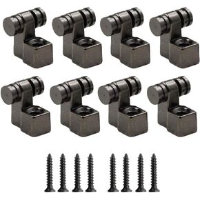 Hordion 8 Pcs Roller String Tree Guides Retaine for Strat Tele Style Electric Guitar with Mounting Screws, Sliver