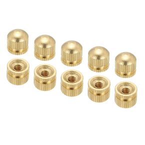 PATIKIL M4x10x10mm Cap Nut, 15 Pack Acorn Nut Screw Knob Cap Insert Bolt Cover Female Thread Knurled Decorative Hardware Fittings Lamp Light Fixtures