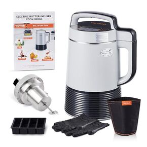 VEVOR Magic Butter Machine with Adjustable Heat and Timer, Includes Cookbook & Complete Accessory Set