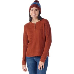 سترة نسائية من Smartwool بأكمام طويلة من Henley