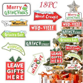24pcs Christmas Tree Decorations, Cute Unique Wooden Christmas Hangings Ornaments for Christmas Tree Topper, 2024 New XmasTree Decor Gift for Christmas Tree Indoors Home