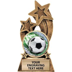 Crown Awards Soccer Trophy, 5.5" Glory Resin Soccer Glitz Trophies with Free Custom Engraving Prime