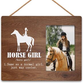 HIWX Horse Girl Picture Frame, Horse Gifts For Girls, Horse Girls Western Cowgirl Picture Photo Frames, Horse Girl Gifts, Horse Lover Girls Cowgirls Christmas Birthday Picture Photo Frame 4x6
