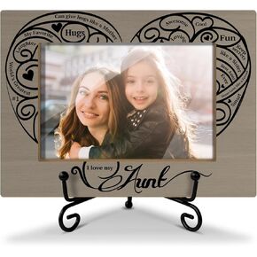 Auntie Picture Frame, Aunt Picture Frame from Niece Nephew, Birthday Mother's Day Gifts for Auntie, Mom Picture Frame Cute Picture Frame 4 x 6 Photo/12