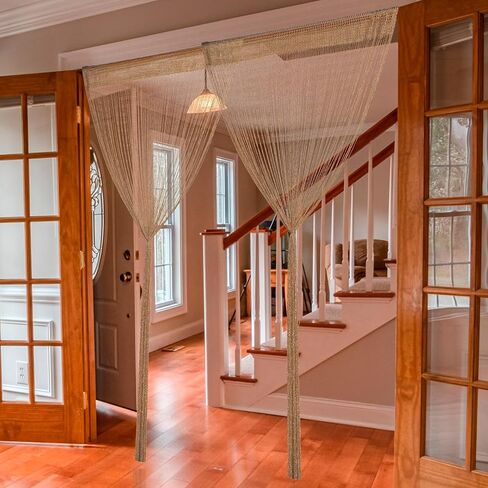 ستائر مطرزة مقاس 99 × 79 بوصة، عبوتان - ديكور هيبي للمداخل والخزائن ومقسمات الغرف - ديكورات المنزل بوهو in Kuwait