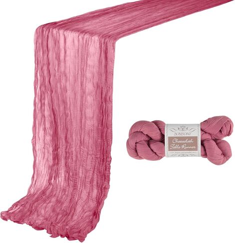 6 Pack 10ft Nude Cheesecloth Table Runner 35x120 Inch Boho Gauze Table Runner Cheese Cloth Table Runner for Birthday Party Wedding Decoration Baby Shower Christmas Decor Special Events in Kuwait