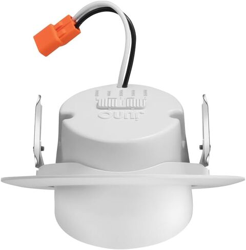 مجموعة أدوات Juno RB56A SWW5 MW M6 RetroBasics القابلة للتعديل LED للإضاءة السفلية، حاجز، قابل للتحويل CCT 2700K، 3000K، 3500K، 4000K، 5000K، أبيض غير لامع، من 5 بوصات إلى 6 بوصات in Saudi Arabia