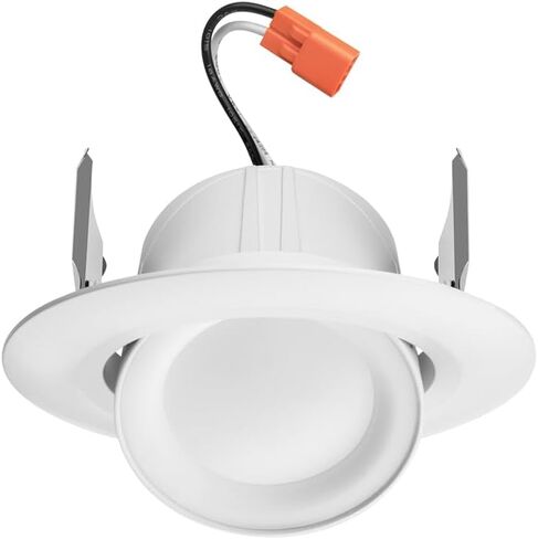 مجموعة أدوات Juno RB56A SWW5 MW M6 RetroBasics القابلة للتعديل LED للإضاءة السفلية، حاجز، قابل للتحويل CCT 2700K، 3000K، 3500K، 4000K، 5000K، أبيض غير لامع، من 5 بوصات إلى 6 بوصات in Saudi Arabia