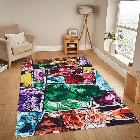 Anime Area Rugs Anime Characters Carpet Playroom Carpets Inspired by Games & Anime Decor for Gamers for Children's Room Livingroom Bedroom Anime Decor Floor Mat 3' x 4' in Saudi Arabia