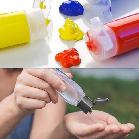 PATIKIL 28/410 Replacement Flip Caps, 12Pcs Inner Dia 1.1" Plastic Reusable Non-Spill Bottle Lid for Paint Dispensing Squeeze Shampoo Drinking Bottles, White in Saudi Arabia