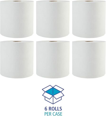 Boardwalk BWK17GREEN 8 in. x 800 ft. 1-Ply Green Universal Roll Towels - Natural White (6 Rolls/Carton) in Kuwait