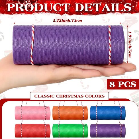 Leyndo 8 Pack Christmas Yoga Mat Ornament Hanging Yoga Mat for Christmas Tree Decoration Realistic Yoga Mat Decorative Gifts for Yoga Lover, Teacher, Instructor Xmas Decor Supplies, 5 x 2 inch in Saudi Arabia