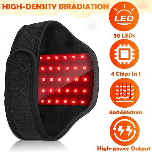 UTK Blue & Red Light Therapy for Neck, 660&850nm Near Infrared Light Therapy Neck Wrap Belt for Joint Muscle Pain Relief, Red Light Therapy Device at Home Office,Pulse Mode for Deep Tissue in Saudi Arabia